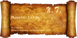 Nyeste Tilda névjegykártya